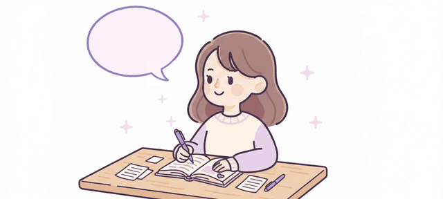 Traditional journal writing illustration